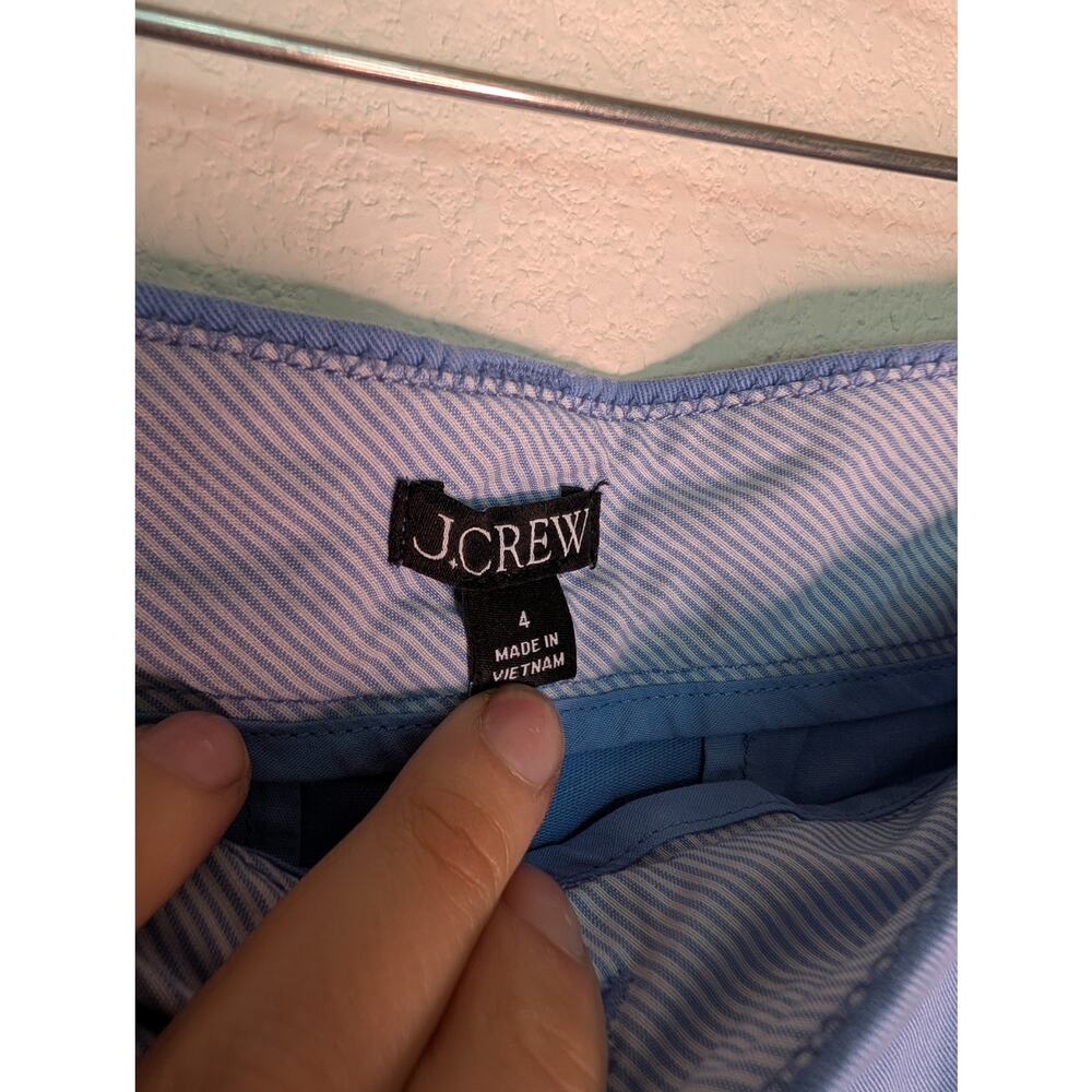 J. Crew NWT 4" Stretch Chino Shorts Blue 4 Preppy Coastal Summer Capsule - Picture 4 of 8